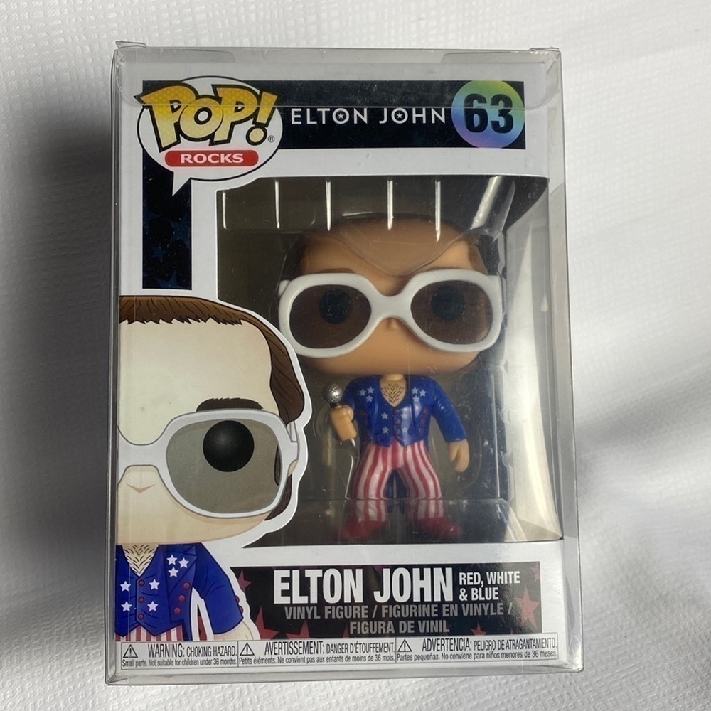 Funko Pop! Rocks Red, White & Blue Elton John Vinyl Figure